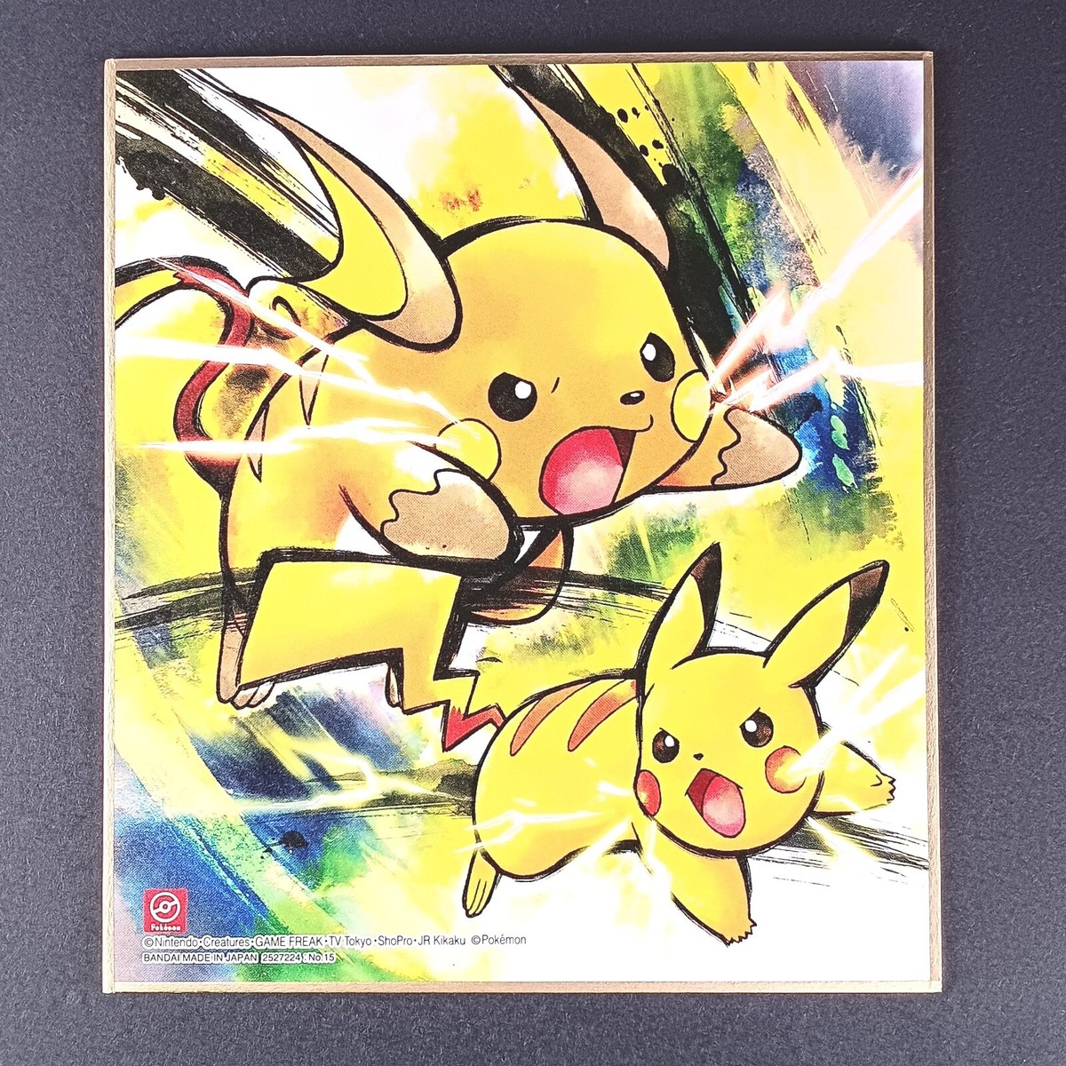 Raichu Pikachu Pokemon Shikishi Art No.15 Japanese Rare