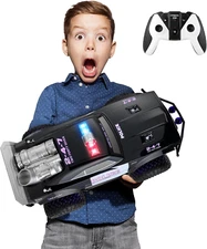 Large Remote Control Police Car Toy with Lights and Sirens for Boys 1:8 Cop Car