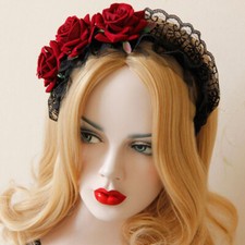 Gothic Headband Lace Flower Hair Band Party Costume Decoration Favors Supplies