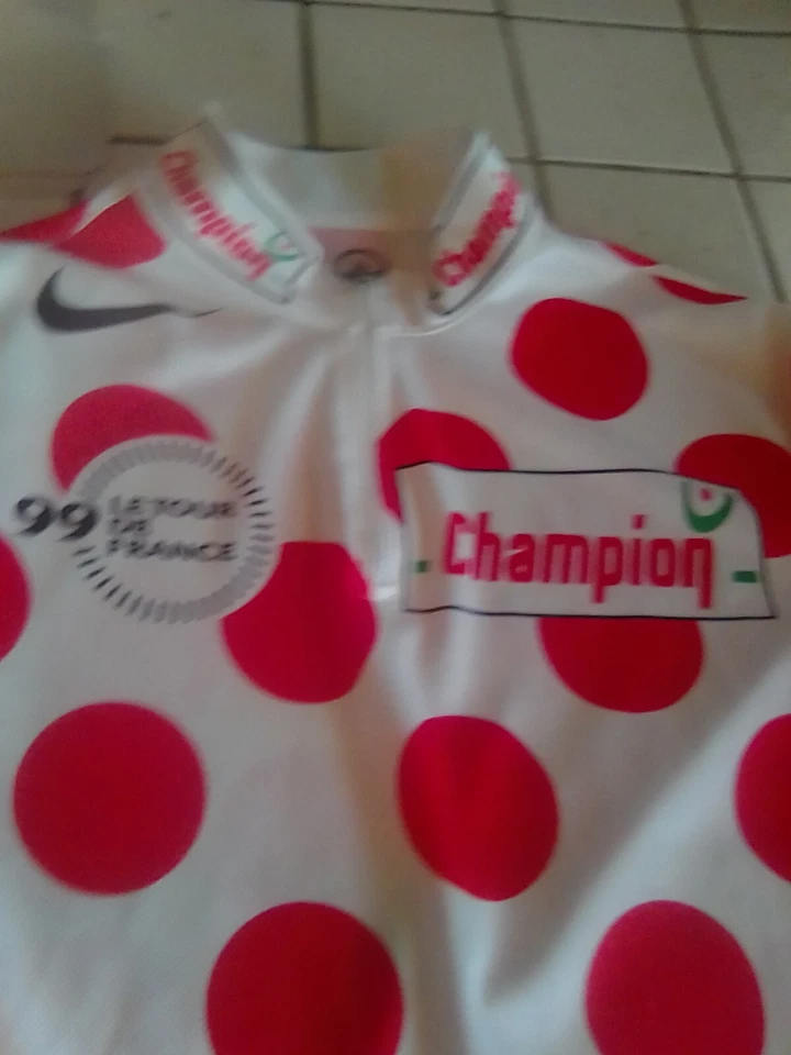 Maillot de velo tour de France pois rouge Nike champion XL meilleur grimpeur - Photo 2/4
