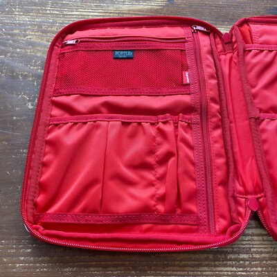 Supreme × PORTER 2012AW iPad Case Red Clutch Bag Pouch JAPAN MADE