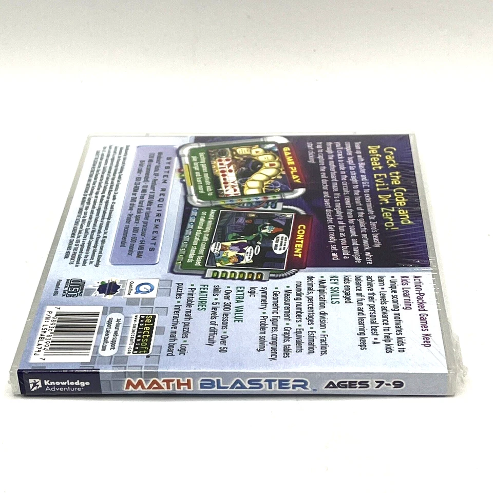 Math Blaster CD-ROM For Windows Ages 7-9 Sealed - Image 3 of 4