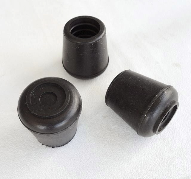 ROGERS 3 FLOOR TOM FEET BIG R MEMRILOC Rubber Tips Fit Tom Legs