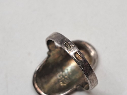 Vintage 925 silver ring of an interesting shape with stones, gift Beautifu Ukrai - Picture 11 of 15
