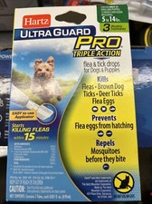 3 Pk Ok nHartz UltraGuard Pro Flea Tick Topical Treatment Drops DOG Puppy 5-14