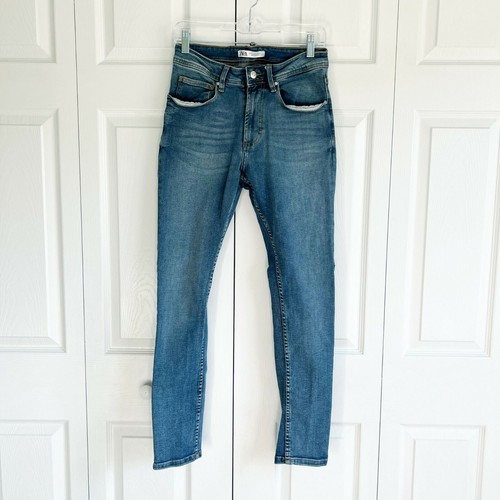 Zara DNWR Light Wash Blue Denim Zip Fly Skinny Jeans Men's Size 30 | eBay