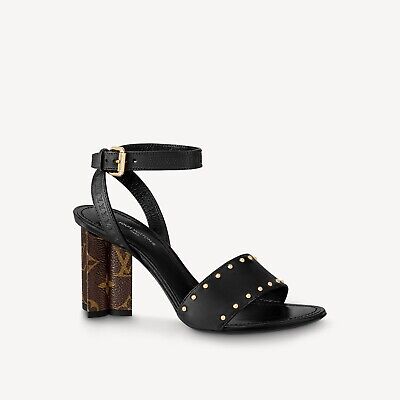 LOUIS VUITTON SILHOUETTE SANDAL in BLACK. SIZE US 8.5 N / LV LOUIS VUITTON SILHOUETTE SANDAL in BLACK. SIZE US 8.5 N / LV