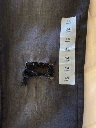 NWT Boys Old Navy Distressed Black jeans Adjustable Waist sz 14 - Picture 10 of 10