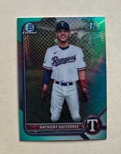 2022 Bowman Chrome Prospects Aqua Refractors Anthony Gutierrez /125 RC #X2496