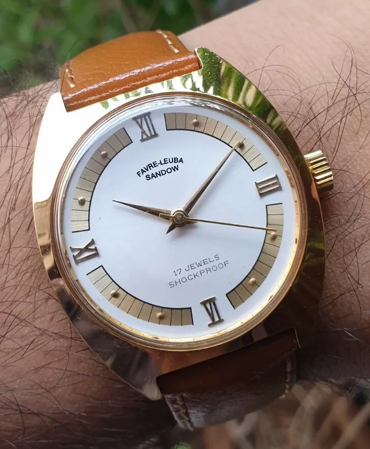 Vintage Favre Leuba Sandow Cal 101 Manual Winding 17 Jewels Swiss Made Watch