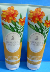 Bath & Body Works "MARIGOLD & CANE SUGAR" 8 oz body cream x2