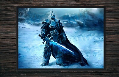 The Lich King Poster   World of Warcraft Art Print | Frostmourne & Northrend