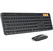 ProtoArc Ultra-Slim Backlit Keyboard  Mouse Combo for MAC Bluetooth, KM100-A