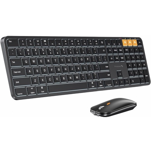 ProtoArc Ultra-Slim Backlit Keyboard & Mouse Combo for MAC Bluetooth, KM100-A - Foto 1 di 7