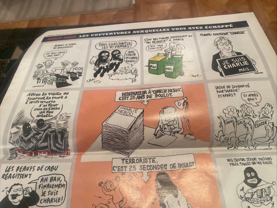 CHARLIE HEBDO N°1178 French Newspaper Magazine 01/14/2015 1st Print Edition - Image 4 of 4