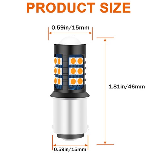 For Jeep Renegade SUV 2014-Onwards 2x Daytime Running Light Led P21/5W 1157 Bulb - Picture 3 of 17