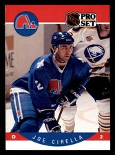  243 Joe Cirella 2 Nordiques 1990 Pro Set Sports Trading Card Hockey TC