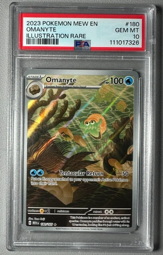 2023 Pokemon Scarlet Violet 151 180/165 Omanyte Illustration Rare PSA 10 Graded