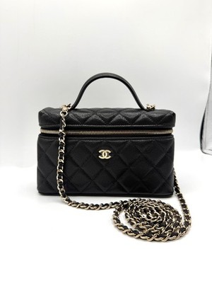 CHANEL VANITY ON CHAIN - BLACK - BRAND NEW BOXED