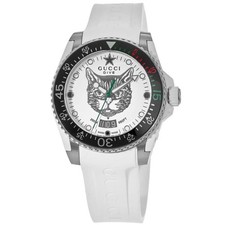 Gucci YA136329 Men's Dive White Quartz Watch