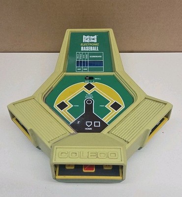 Vintage 1980s Coleco Head to Head Electronic Baseball Handheld Game   Powers On 
