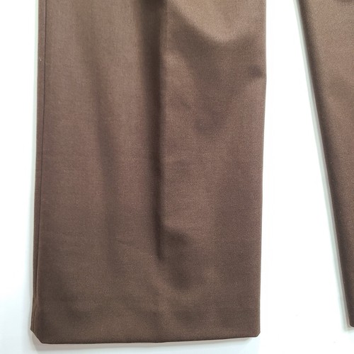 NWT HallHuber Womens 12 Brown Twill Wide Leg Dress Pants - Picture 16 of 18