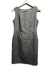 NINE WEST CHARCOAL GREY SLEEVELESS SMART OFFICE CAREER PENCIL DRESS LINED SZ 2