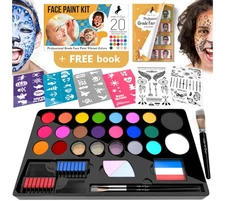 Face Paint Kit for Kids – 20 Washable Colors, Guaranteed Stain-Free, Paints ...
