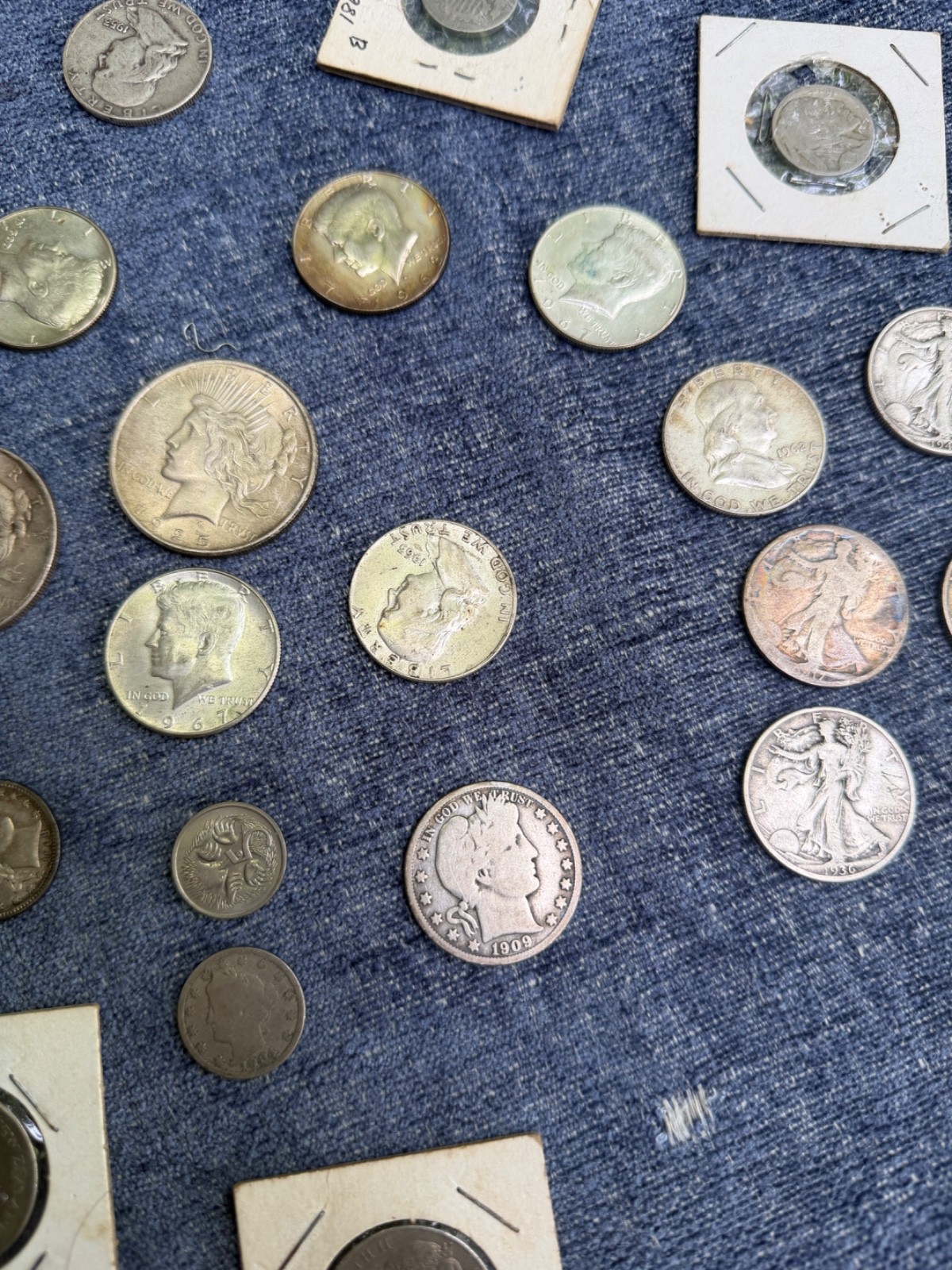 Bulk US Coin Collection - Silver Dollars, Silver Halves & Dimes, Wheat Cents, Bu alternate view 6
