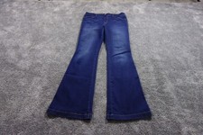 Spanx Jeans Womens Large Blue Flare EveryWear High Waist Midnight Shade Denim
