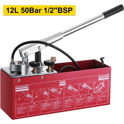 3Gal 12L Hydrostatic Hydraulic Pressure Test Pump Hand Pump Manual 725psi