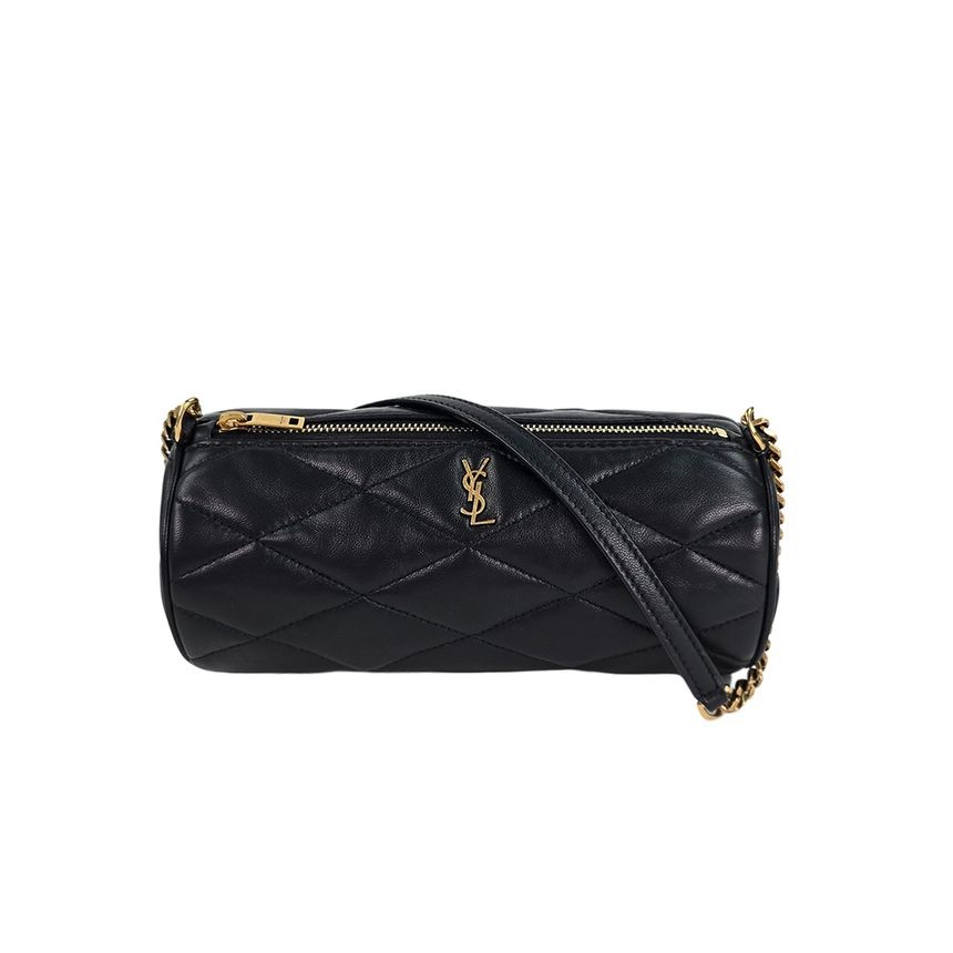 Saint Laurent Mini borsa tubolare trapuntata tono oro 80188920