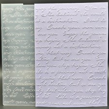 Plastic Embossing Folder 5x7 Inch Letter Words Pattern Paper Crafts Plastic T...