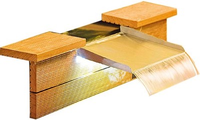 Heissner Überlaufkante mit LED Licht, Edelstahl 30cm