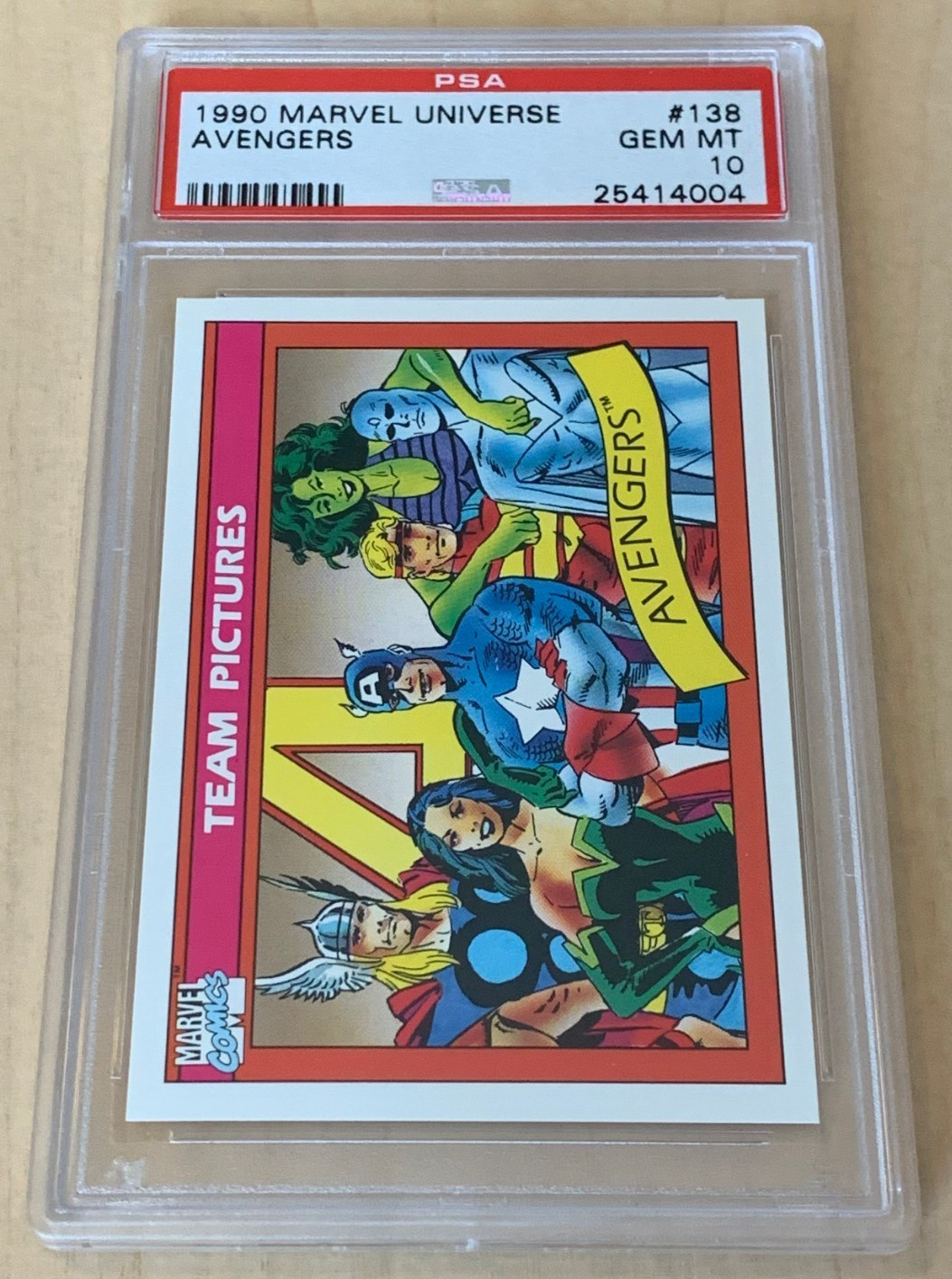 1990 Marvel Universe #138 💎 AVENGERS 💎 PSA 10 Gem Mint 💎 view 5