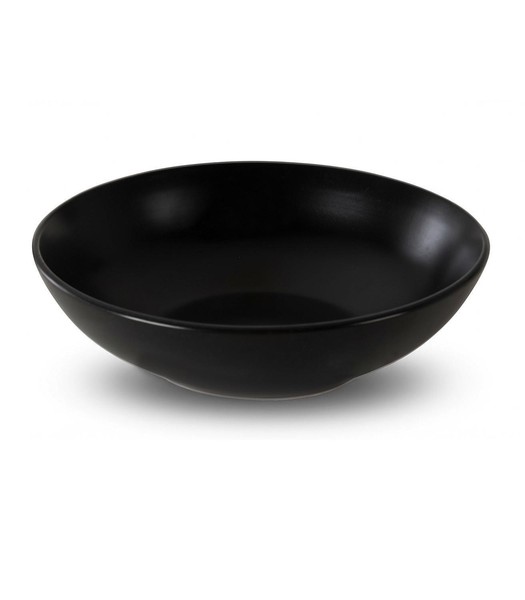 Suppenteller Tiefteller Salatteller Tafelservice Steingut Schwarz Matt Ø 20,5 Cm-image