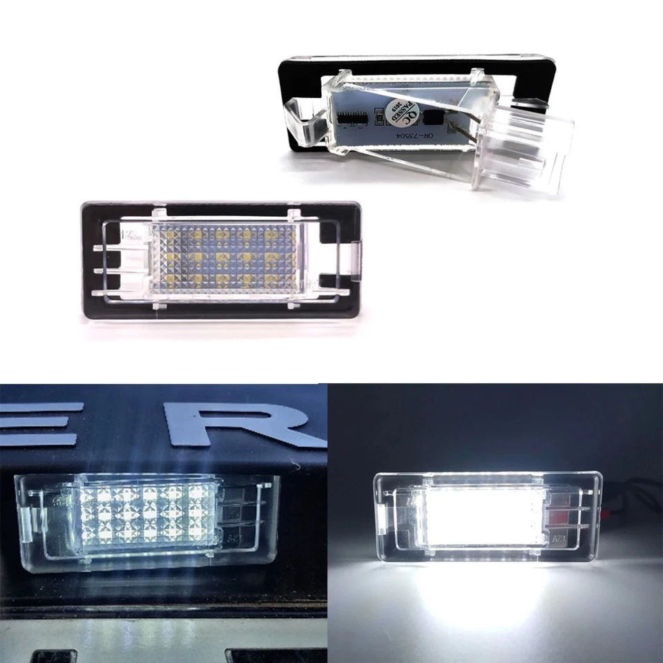 Indicador de matrícula LED blanco 2 piezas para Renault Laguna II 2001-2007 Foto 3 de 4