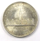 Canada 1939 1 Dollar Sliver Circulated World Coin KM# 48