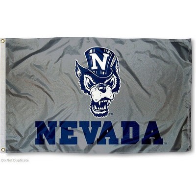 Nevada Wolfpack Silver Wolf Flag Large 3x5