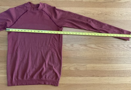Lululemon angedeuteter Rollkragenpullover Wollmischung Langarm Basisschicht Damen Large - Bild 2 von 5