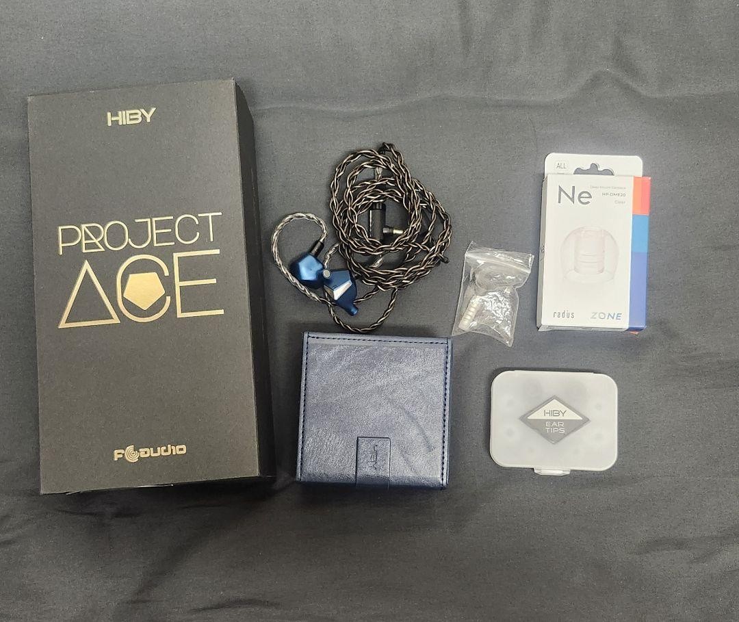 HiBy × FAudio PROJECT ACE Dynamic Driver In-Ear Complete with accessories [good]