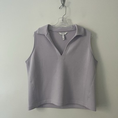 Spanx Air Essentials Polo Tank Sleeveless Top Lavender Purple 1X