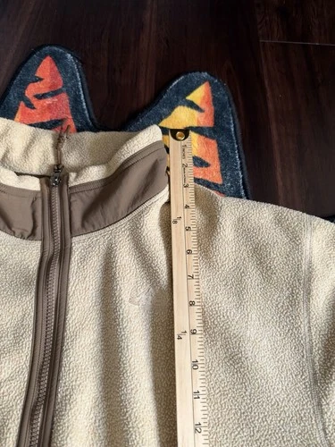 REI Co-op 2000s Fleece Half-Zip Pullover Large Mens Beige/Brown Outdoor Hiking image 9