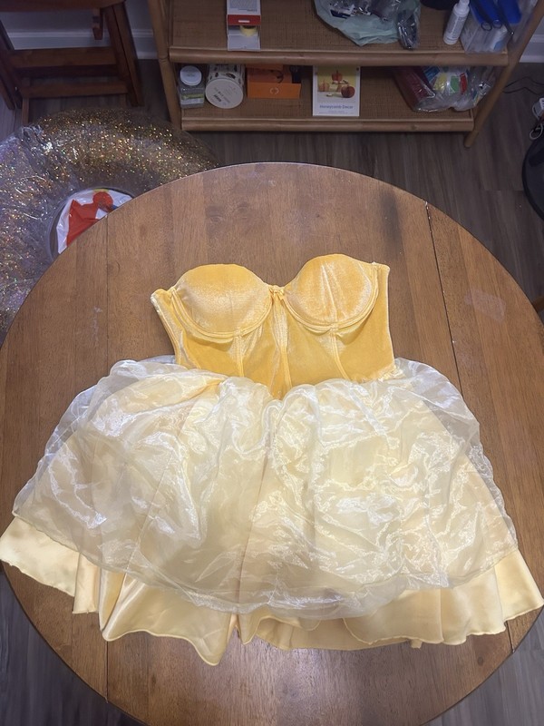 Large Belle Yellow Princess/Fairy Strapless Costume Dress Trickz N' Treatz