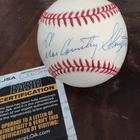 Enos Country Slaughter Signed Baseball JSA