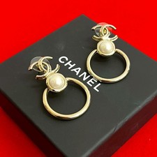 Chanel Coco Mark Earrings Women Gold One Size 622300