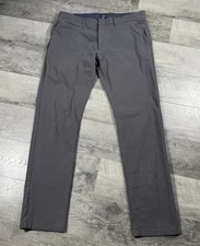 J Crew 484 Gray Slim Stretch Tech Chino Pants 35W 32L (31) Stretch Comfort