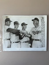 1959 LA Dodgers Wirephoto Spring Training Koufax Drysdale Hodges AP Press Photo