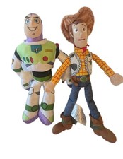 Vintage Disney Toy Story plush 10  Large Woody Doll  Buzz Lightyear RARE