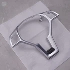 For Mercedes Benz W204 W207 W212 C-Class Silver Chrome Steering Wheel Trim Cover